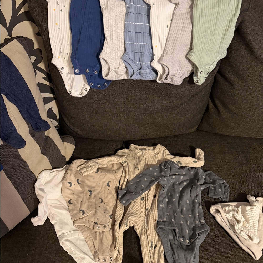 Baby boy clothing lot- preemie & newborn